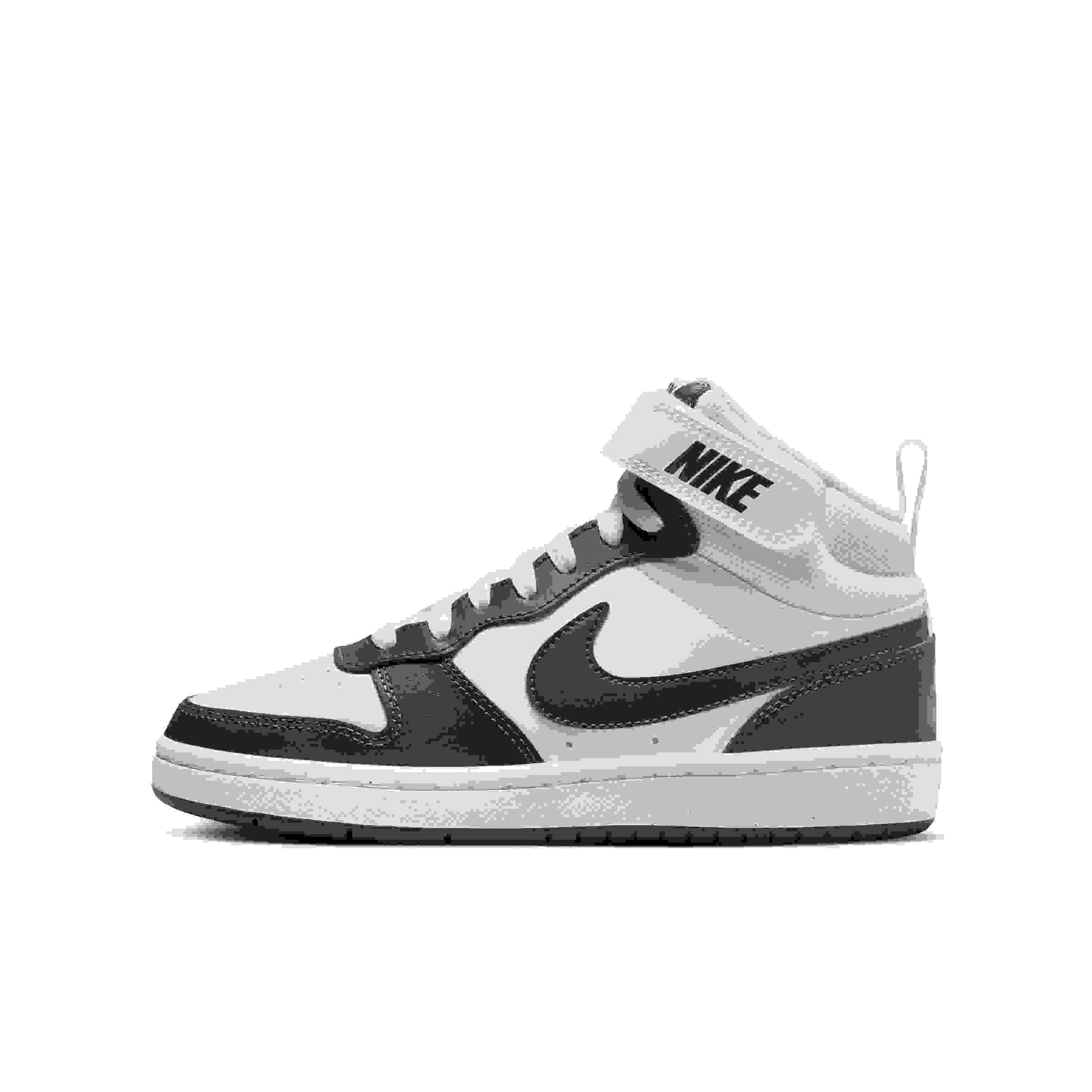 Nike Court Borough Mid 2 Grade School Boys' "White/Vintage Green" Shoe